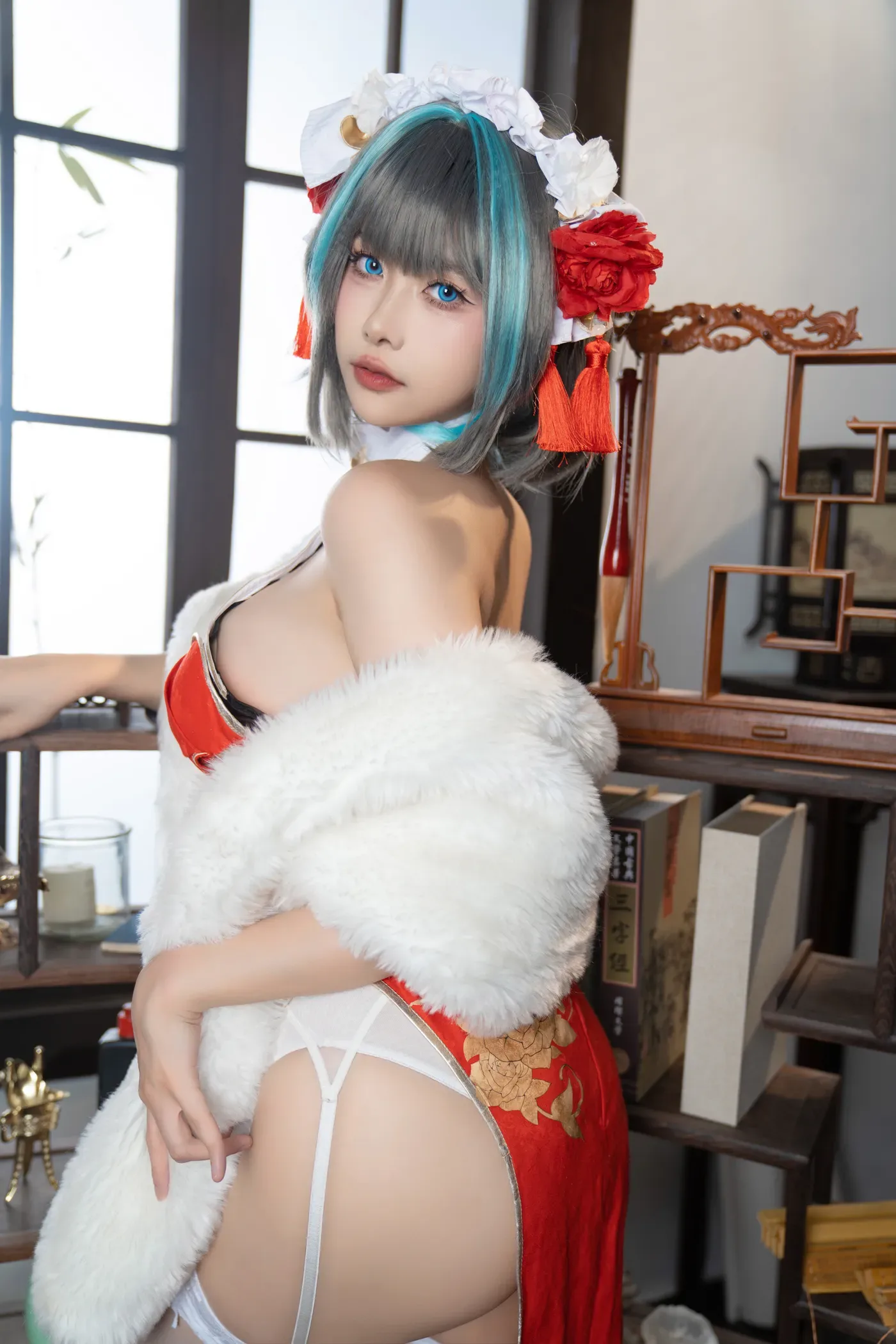 Momoko葵葵 – NO.031 柴郡本 旗袍[29P-186.1M]-秀女吧 XIUNVB.COM